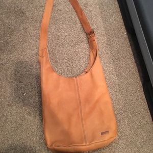 Cognac leather crossbody bag